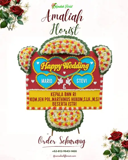 Papan Bunga Pernikahan Asemdoyong